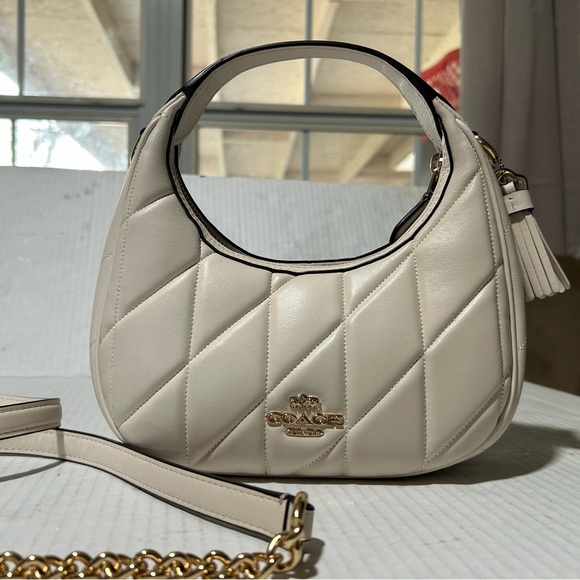 Coach Carmen mini crossbody White Quilted Women's Bag - Picture 4 of 12
